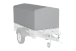 Garden Trailer 200 KIPP mit Hochplane 150 cm und Aufsatzborden