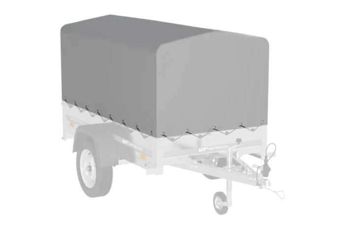 Garden Trailer 200 KIPP mit Hochplane 150 cm und Aufsatzborden
