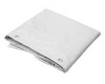 Flachplane grau für Anhänger 230×125 cm montiert