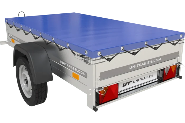 Garden Trailer 200 Kipp mit blauer Flachplane H-0
