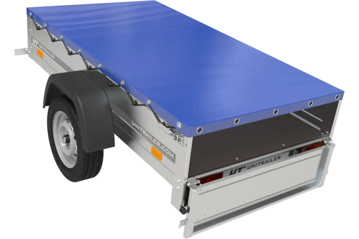 Garden Trailer 200 Kipp mit blauer Flachplane H-0