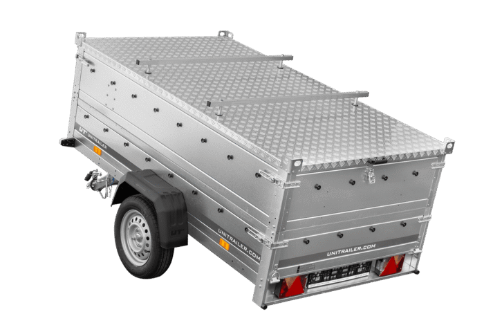 Gasdämpfer und verriegelbarer Alu-Deckel mit Dachschienen