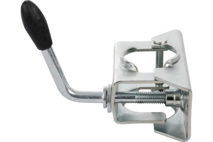 Klemmhalter Stahl mit 2× M10 und selbstsichernden Muttern