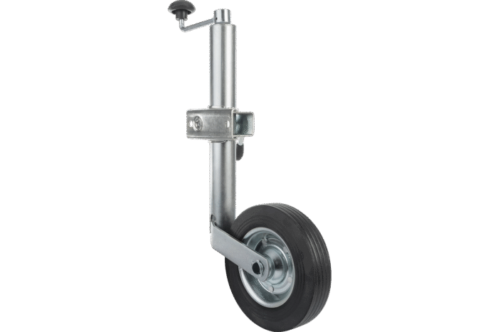 Vollgummirad 200×50 mm am Stützrad Detailansicht