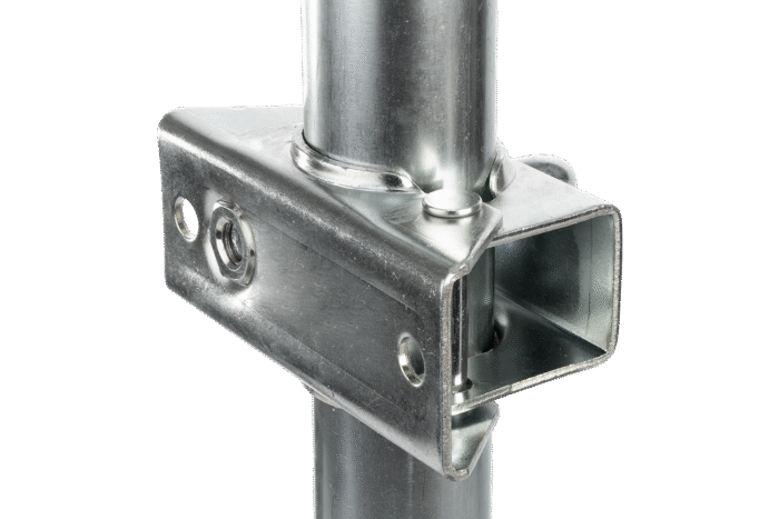 Vollgummirad 200×50 mm am Stützrad Detailansicht
