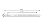 Seitliche Bootsauflage 200 cm mit Teppichbezug