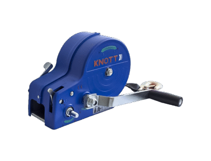 KNOTT Handseilwinde 1150 kg mit blauem Gehäuse